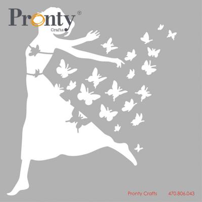 Pronty Crafts Beautiful Butterfly Stencil - Butterflies