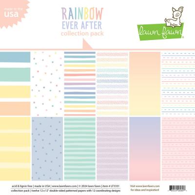 Lawn Fawn Designpapier - Rainbow Ever After - Collection Pack