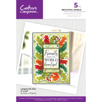 Gemini Embossed Frames 3D Embossing Folder, Die & Stamp - Beautiful World