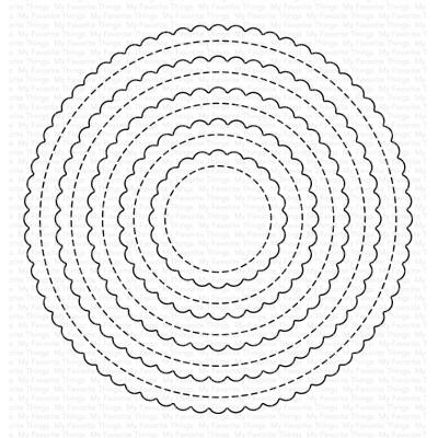 My Favorite Things Die-Namics - Stitched Mini Scallop Circle STAX