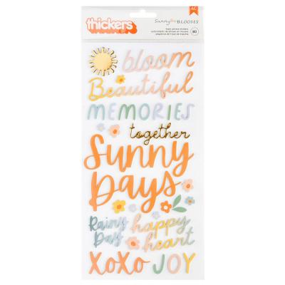 American Crafts Pebbles Sunny Blooms - Thickers Phrase