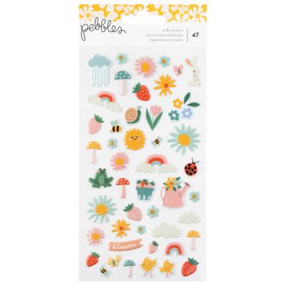 American Crafts Pebbles Sunny Blooms - Puffy Stickers Icons