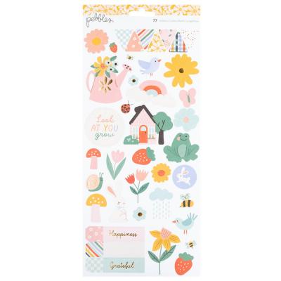 American Crafts Pebbles Sunny Blooms - Stickers Icons