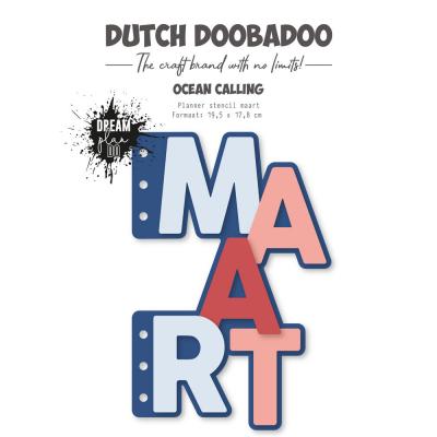 Dutch Doobadoo Dream Plan Do Ocean Calling - Planner Stencil Maart