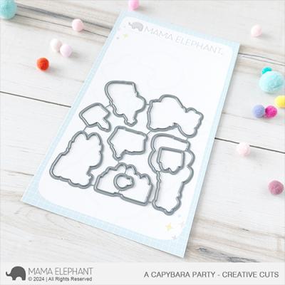 Mama Elephant Outline Dies - A Capybara Party