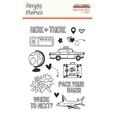 Simple Stories Pack Your Bags - Stempel