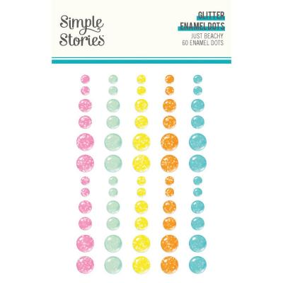 Simple Stories Just Beachy - Glitter Enamel Dots