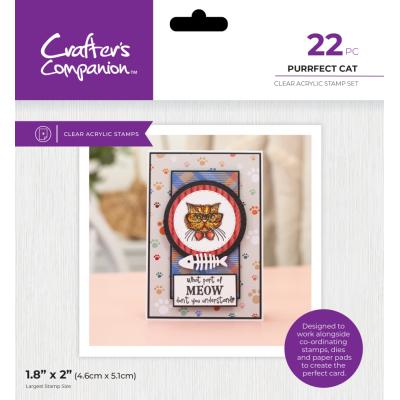 Crafter's Companion Pets Rule Stempel - Purrfect Cat