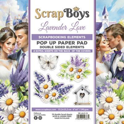 ScrapBoys Lavender Love - Pop Up Paper Pad