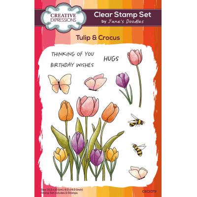 Creative Expressions Jane's Doodles Stempel - Tulip & Crocus