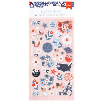 American Crafts Flags & Frills - Sticker Puffy Icons