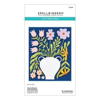 Spellbinders Etched Dies - Fresh Picked Vase Bouquet