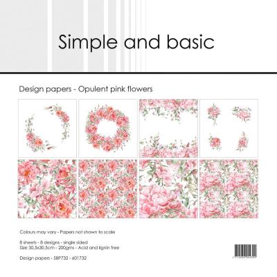Simple and Basic Paper Pack - Opulent Pink Flowers