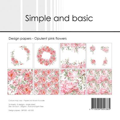 Simple and Basic Paper Pack - Opulent Pink Flowers