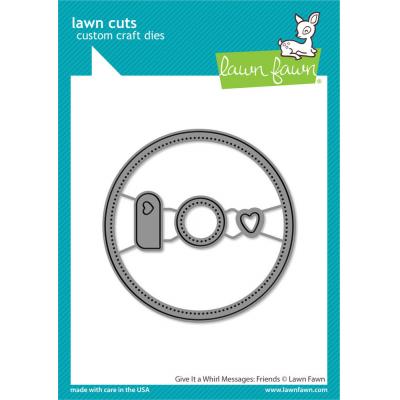 Lawn Fawn Lawn Cuts Dies - Give It A Whirl Messages: Friends