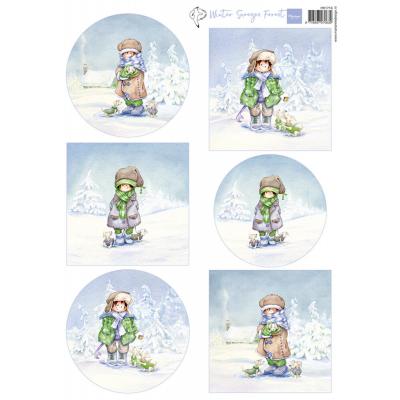 Marianne Design Decoupage Sheet A4 - Hetty's Snoesjes Winter Forest