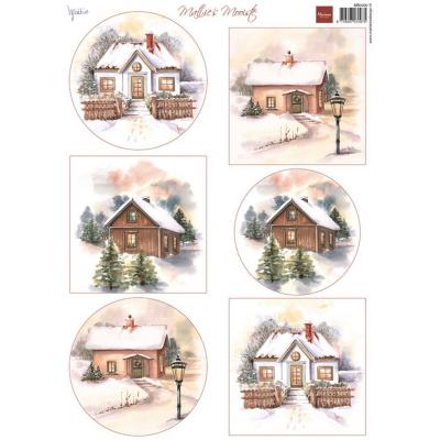 Marianne Design Decoupage Sheet A4 - Mattie's Mooiste Winter Cottages