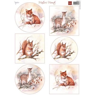 Marianne Design Decoupage Sheet A4 - Mattie's Mooiste Forest Animals