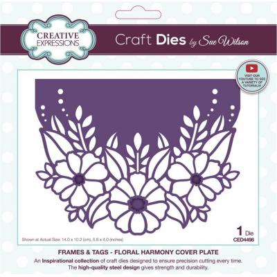 Creative Expressions Sue Wilson Frames & Tags Craft Dies - Floral Harmony Cover Plate