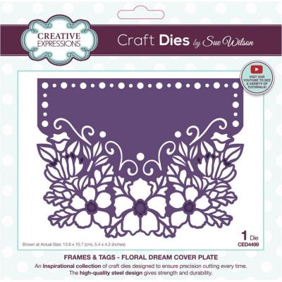 Creative Expressions Sue Wilson Frames & Tags Craft Dies - Floral Dream Cover Plate
