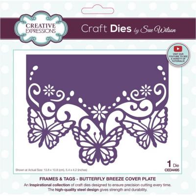 Creative Expressions Sue Wilson Frames & Tags Craft Dies - Butterfly Breeze Cover Plate