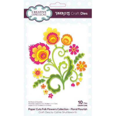 Creative Expressions Cathie Shuttleworth Paper Cuts Craft Dies - Floral Flourish