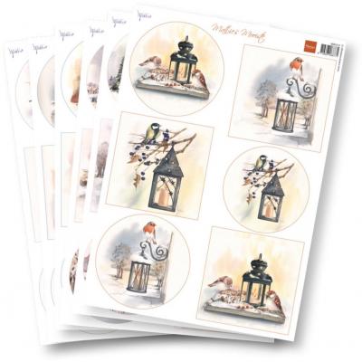 Marianne Design Decoupage Sheet A4 - Assorti Mattie's Winter