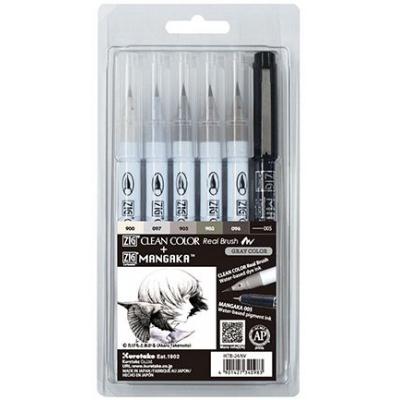 ZIG - Clean Color Real Brush + Cartoonist Mangaka Set