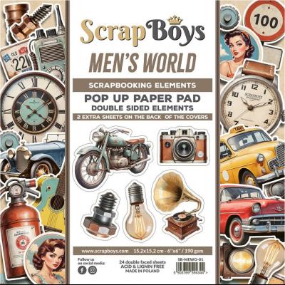 ScrapBoys Men's World - Pop Up Paper Pad