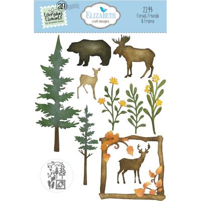 Elizabeth Craft Designs Whispers of Nature Dies - Forest Friends & Frame