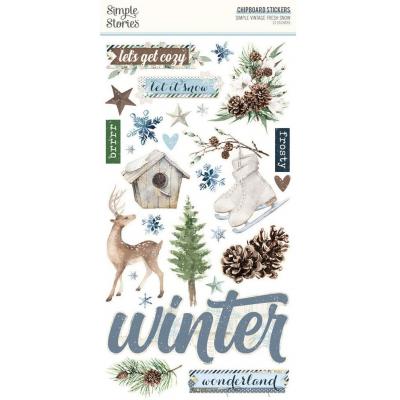Simple Stories Simple Vintage Fresh Snow - Chipboard