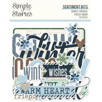 Simple Stories Simple Vintage Fresh Snow - Sentiment Bits