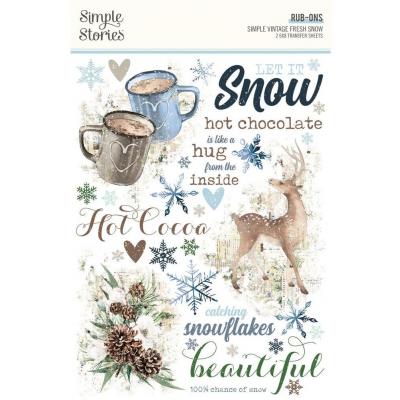 Simple Stories Simple Vintage Fresh Snow - Rub Ons