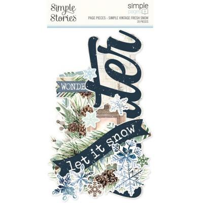 Simple Stories Simple Vintage Fresh Snow - Simple Pages Pieces