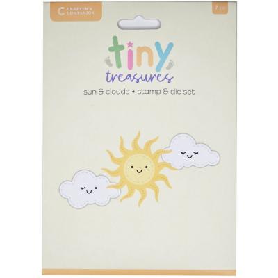 Crafter's Companion Tiny Treasures Stamp & Die - Sun and Clouds