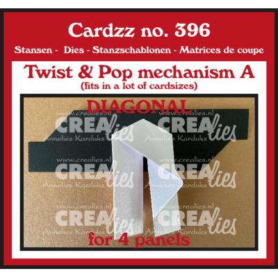 Crealies Cutting Dies - Twist & Pop A Diagonal For 4 Panels