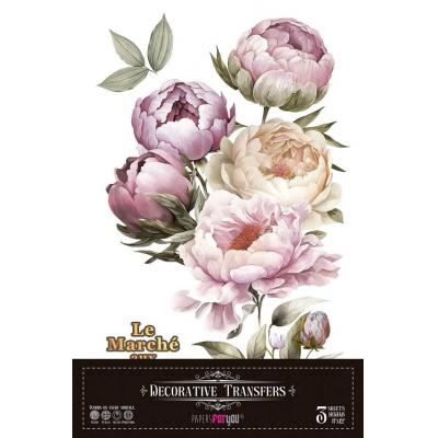 Papers For You Decor Transfers - Peonies