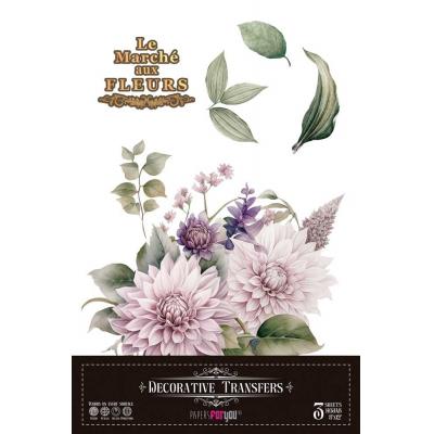 Papers For You Decor Transfers - Dahlias