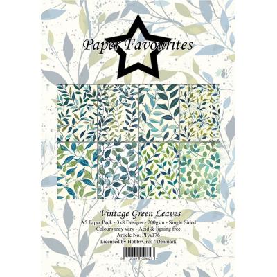 Paper Favourites Paper Pad - Vintage Green Leaves
