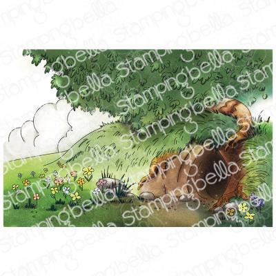 Stamping Bella Stempel - Alice in Wonderland Rabbit Hole Backdrop