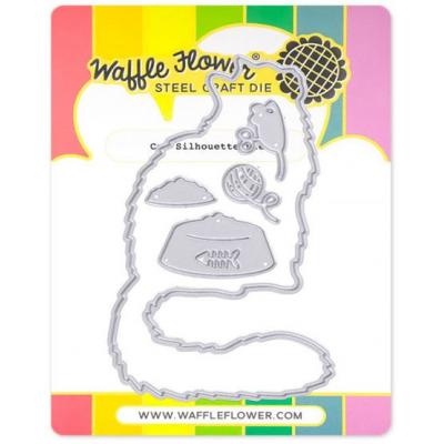 Waffle Flower Die - Cat Silhouette