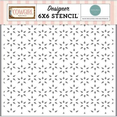 Carta Bella Cowgirl Stencil - Western Flower