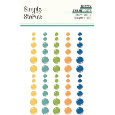 Simple Stories Happy Travels - Glossy Enamel Dots