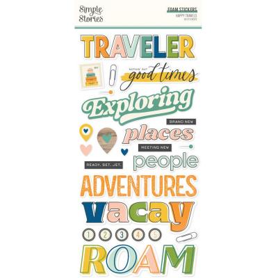Simple Stories Happy Travels - Foam Stickers