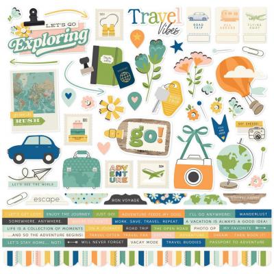 Simple Stories Happy Travels - Cardstock Stickers