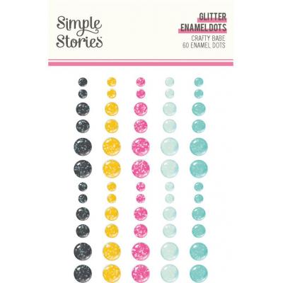 Simple Stories Crafty Babe - Glitter Enamel Dots