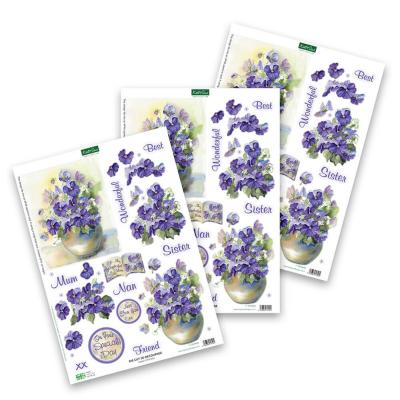 Katy Sue Designs 3D Die-Cuts - Vases Of Pansies
