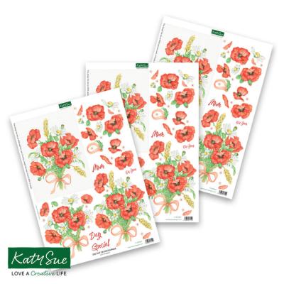 Katy Sue Designs 3D Die-Cuts - Corn Poppies