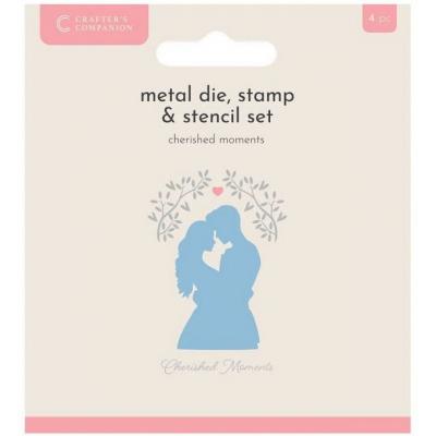 Crafter's Companion Metal Die, Stamp and Stencil Set - Cherished Moments