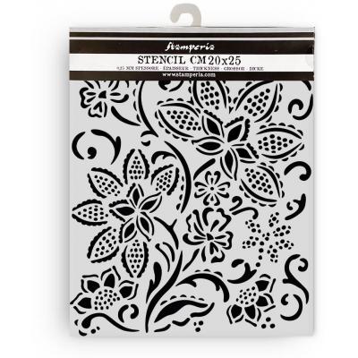 Stamperia Timeless Thick Stencil - Batik Flowers